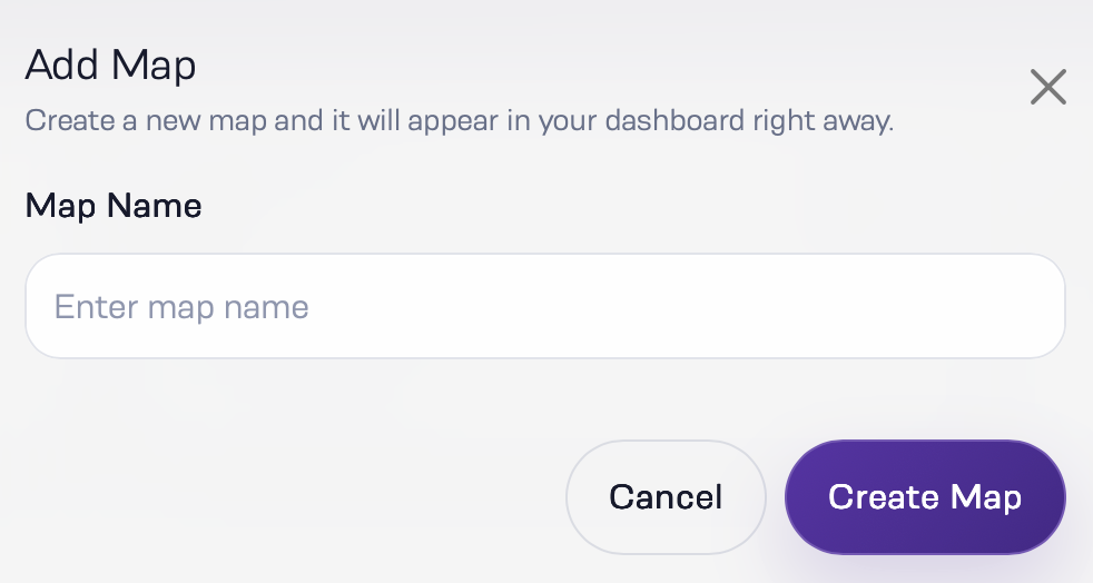 Mapboot dashboard create new map form